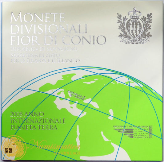 SAN MARINO 2008 : Serie divisionale 9 valori Fdc Pianeta Terra