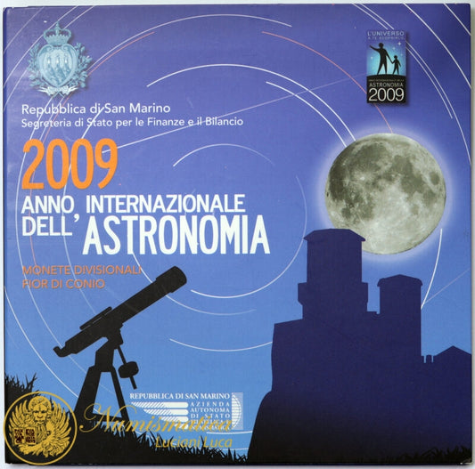 SAN MARINO 2009 : Serie divisionale 9 valori Fdc Astronomia