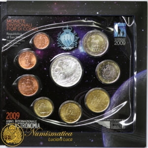 SAN MARINO 2009 : Serie divisionale 9 valori Fdc Astronomia