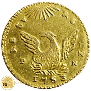 PALERMO Carlo III di Borbone ONCIA 1753 Au Spl+ Rara #PV212