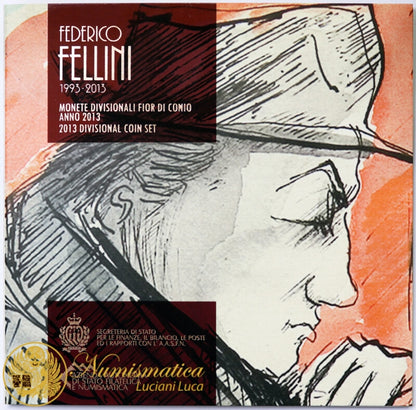 SAN MARINO 2013 : Serie divisionale 9 valori Fdc Federico Fellini
