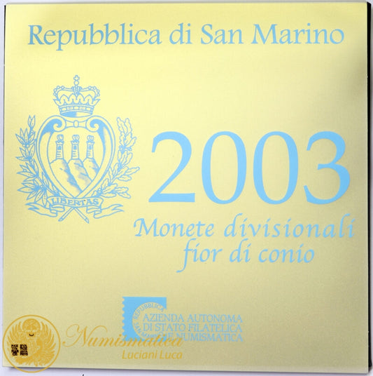 SAN MARINO 2003 : Serie divisionale 9 valori Fdc