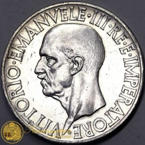 VITTORIO EMANUELE III 20 Lire 1936 Impero Ag RARO Spl+ #PV268