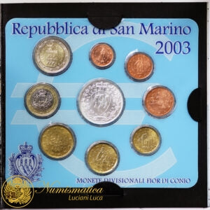 SAN MARINO 2003 : Serie divisionale 9 valori Fdc