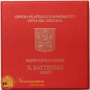 Città del Vaticano 10 euro 2015 Papa Francesco Oro Fondo Fondo: Battesimo di Gesù #XX5076