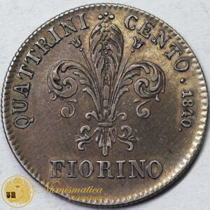 FIRENZE 1 Fiorino 1840 Leopoldo II 1824-1859 BB #PV94