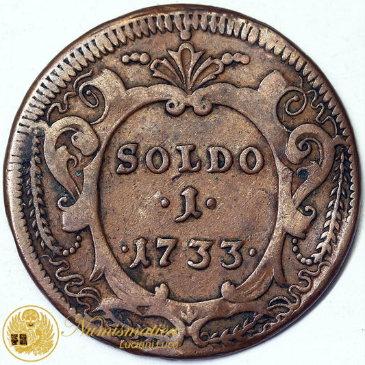 GORIZIA Soldo 1733 CARLO IV 1711-1740 BB+ Raro #4868