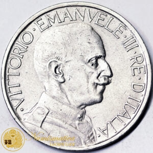 VITTORIO EMANUELE III Buono da 2 Lire 1927 Fascio nichel BB+ Molto Raro #P602
