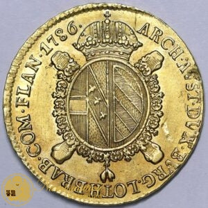 LOMBARDIA Giuseppe II Imperatore d’Austria e Duca di Milano 1780-90 SOVRANA 1786 Milano Au 11,10 g Q.SPL RARA #PV431