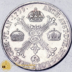 CROCIONE 1799 MILANO FRANCESCO II D’ASBURGO LORENA 1792-1800 AUSTRIA Ag RARO BB #8031