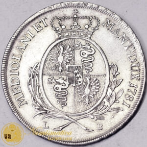 MILANO Scudo 1781 Giuseppe D'Asburgo-Lorena II 1780-1790 argento RARO BB #8049