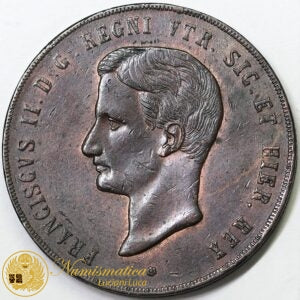 REGNO DUE SICILIE 10 Tornesi 1859 Zecca ROMA Francesco II di Borbone 1859-60 NON COMUNE Q.SPL #PV23