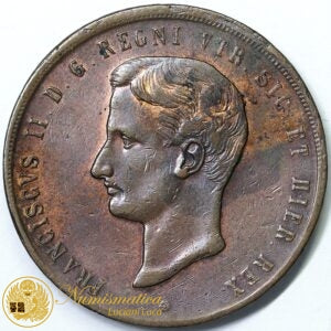 REGNO DUE SICILIE 10 Tornesi 1859 Zecca NAPOLI Francesco II di Borbone 1859-60 Q.SPL #PV160
