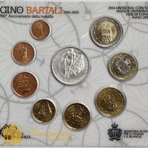 San Marino 2014 : Set divisionale con 5 Euro in argento Fdc 100° Anniversario Nascita Gino Bartali