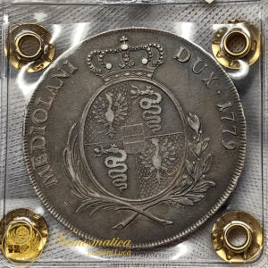 LOMBARDIA Maria Teresa Imperatrice 1778-80 SCUDO 1779 Ag RARO BB+#PV189