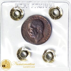 VITTORIO EMANUELE III 5 Centesimi 1925 SPIGA Fdc rame rosso #P272