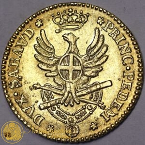 REGNO DI SARDEGNA Vittorio Amedeo III 1773-96 DOPPIA 1786 Torino Au Spl/Q.Fdc Non Comune #PV363