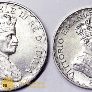 SOMALIA ITALIANA Coppiola 5 e 10 Lire 1925 Roma VITTORIO EMANUELE III Ag RARO Q.Fdc/Fdc #PV171ab
