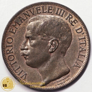 VITTORIO EMANUELE III Croce Rossa 10 Centesimi 1911 Cinquantenario Cu Fdc Molto Raro #PV338
