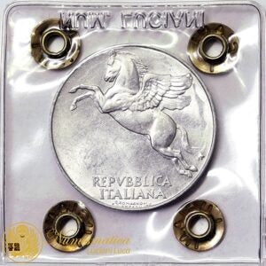 ITALIA 10 Lire 1949 PEGASO Legenda Capovolta VARIANTE Fdc ITALMA RARA #P23
