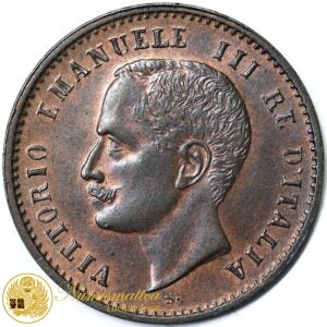 VITTORIO EMANUELE III 2 Centesimi 1907 Valore R2 FDC #3373
