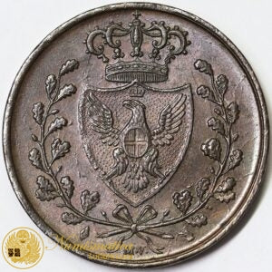 REGNO 3 Centesimi 1826 Torino CARLO FELICE 1821-31 Rame SPL/FDC #1899