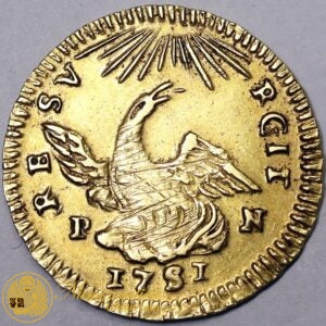 REGNO DI SICILIA Carlo III di Borbone 1734-59 ONCIA 1751 Palermo Au BB/Q.SPL #PV336