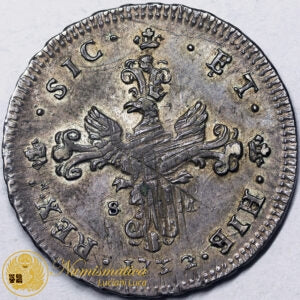 SICILIA Carlo III 1720-34 da 6 Tarì 1732 zecca di PALERMO argento Q.Spl RARO #PV159