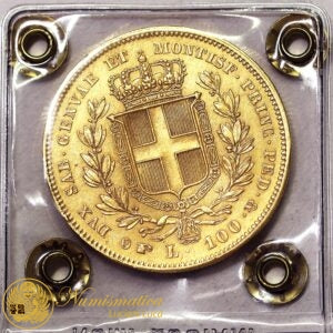 CARLO ALBERTO 100 Lire 1840 Torino Au Spl Raro #PV167