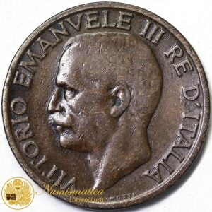 VITTORIO EMANUELE III 10 Centesimi 1919 Molto Rara BB #PV238