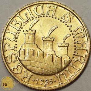 SAN MARINO 20 Lire 1925 Marengo Meglio di Spl+ RARO #PV150