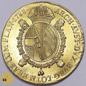 LOMBARDIA Giuseppe II Imperatore d’Austria e Duca di Milano SOVRANA 1788 Au (1780-90) Spl+ Molto Rara #PV211