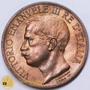 VITTORIO EMANUELE III 10 Centesimi 1911 Cinquantenario FDC Raro in questa conservazione Rame #PV449