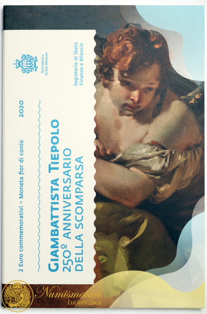 San Marino 2020 : 2 Euro Fdc 250° anniversario della scomparsa di Giambattista Tiepolo