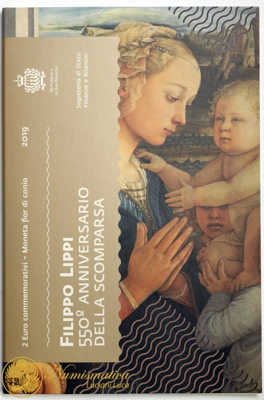 San Marino 2019 : 2 Euro Fdc 550° anniversario della scomparsa di Filippo Lippi