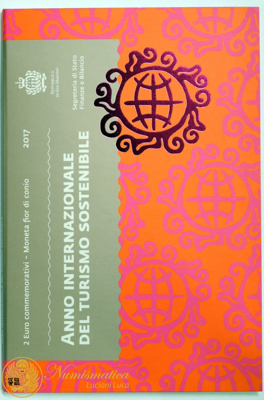 San Marino 2017 : 2 Euro Fdc anno internazionale del turismo sostenibile