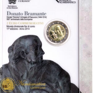 San Marino 2014 : 2 Euro Fdc 500° anniversario della scomparsa di Donato Bramante