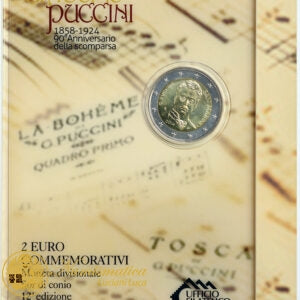 San Marino 2014 : 2 Euro Fdc 90° anniversario della scomparsa di Giacomo Puccini