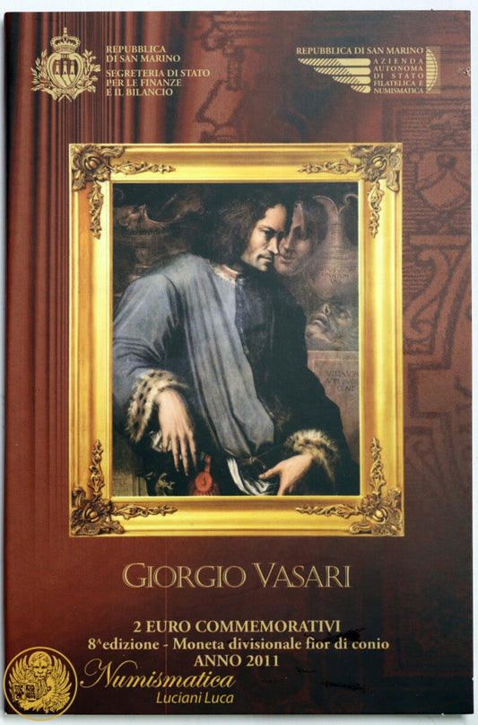 San Marino 2011 : 2 Euro Fdc 500° anniversario della nascita di Giorgio Vasari