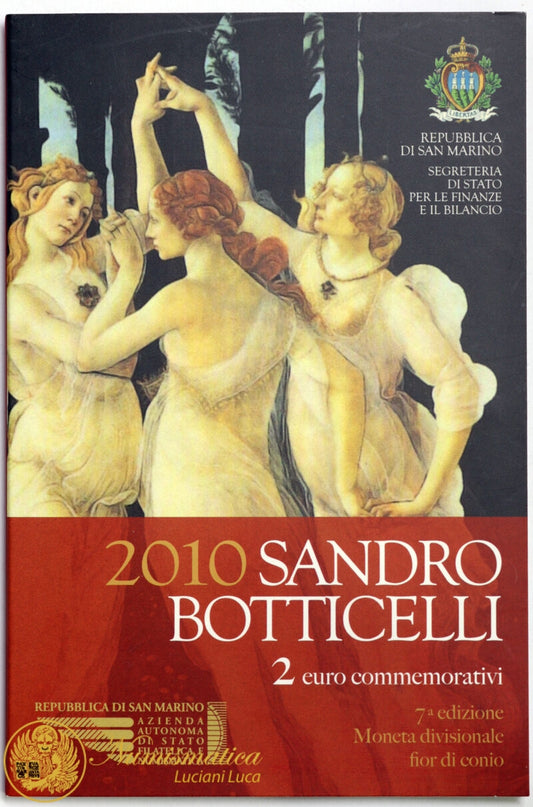San Marino 2010: 2 Euro Fdc Sandro Botticelli