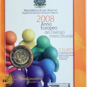 San Marino 2008 : 2 Euro Fdc anno europeo del dialogo interculturale