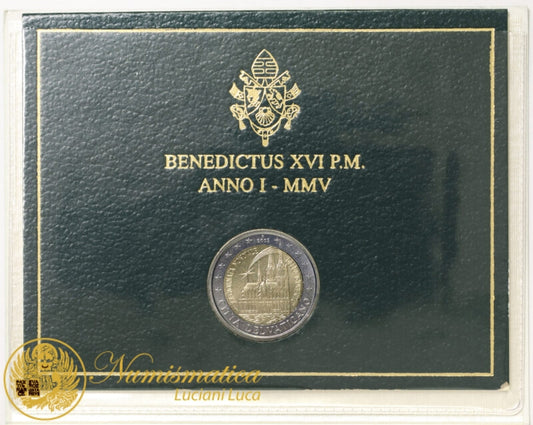 Città del Vaticano 2005 : 2 Euro Fdc Benedetto XVI An. I XX^ Giornata Mondiale della Gioventù a Colonia