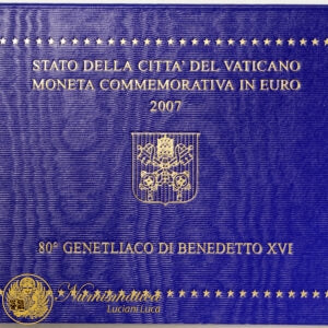 Città del Vaticano 2007 : 2 Euro Fdc Benedetto XVI Anno III 80º Genetliaco Benedetto XVI