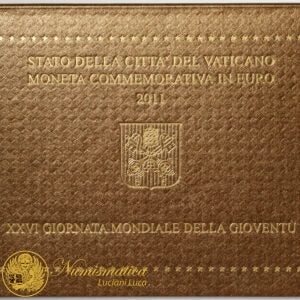 Città del Vaticano 2011 : 2 Euro Fdc Benedetto XVI Anno VII Giornata Mondiale della Gioventù a Madrid