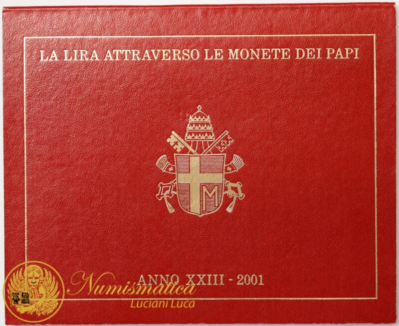 Città Del Vaticano 2001 : Serie completa divisionale ufficiale Fdc Giovanni Paolo II anno XXIII