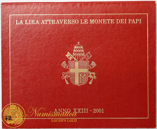 Città Del Vaticano 2001 : Serie completa divisionale ufficiale Fdc Giovanni Paolo II anno XXIII
