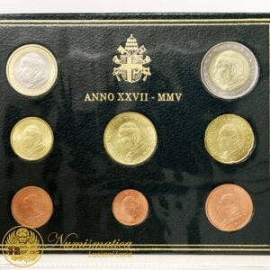 Città del Vaticano 2005 Serie Fdc : divisionale Papa Giovanni Paolo II° anno XXVII° ultima serie del Pontificato