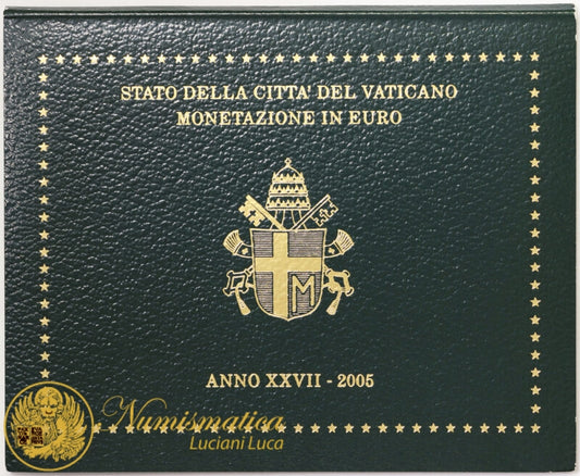Città del Vaticano 2005 Serie Fdc : divisionale Papa Giovanni Paolo II° anno XXVII° ultima serie del Pontificato