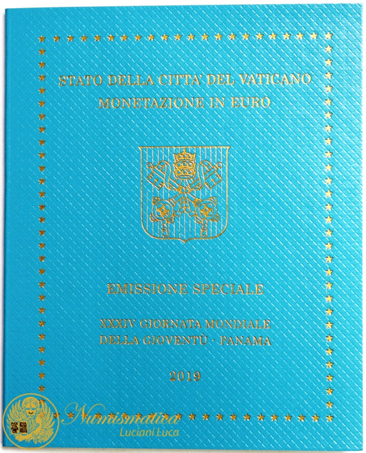 Città del Vaticano 2019 Serie Fdc : divisionale Francesco I° con 5 Euro bimetallico