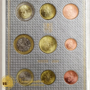 Città del Vaticano 2020 Serie Fdc : divisionale Francesco I° con 5 Euro bimetallico